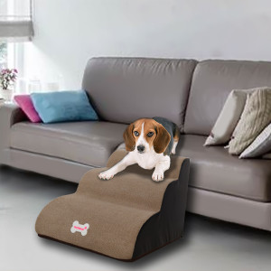 Small Dog Teddy On The Sofa To Bed Climbing Ladder Slope Model