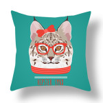 Animal Creative Home Short Plush Printing Cushion Cover