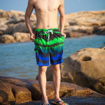 Summer Men's Fifth Pants Striped Printed Seaside Beach Shorts