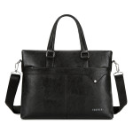 Men's Business Horizontal Leather Briefcase Handbag