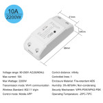 Tuya Wifi 10A 2200W Wireless Remote Timer White