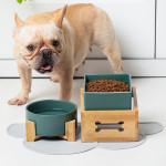 Dog Food Basin Double Rice Bowl To Protect Cervical Spine Tripod Against Upset