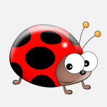 Cute LADYBIRD Automobile Sticker Car Window Motorcycle Notebook Decorative Decals