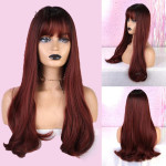 High Temperature Silk Rose Net Mechanism Head Cover Wig Straight Hair