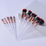 Nylon Plastic White Spiral Makeup Brush