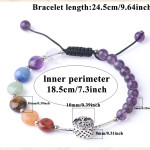 Natural Stone Colorful Crystal Braided Women's Amethyst Bracelet Hand String