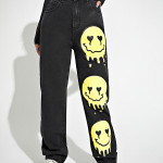 Women's High Waist Denim Trousers