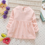 In The Autumn Of 2021 New Children's Skirt Dress Baby Infant Long Sleeved Cartoon Rabbit Princess Dress Color Cotton