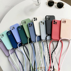 Applicable To Liquid Silicone XR Fall-proof Mobile Phone Case With Lanyard