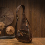 Original Handmade Leather Chest Bag For Men In Europe And America