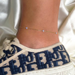 Blue Flower Summer Beach Wind Anklet