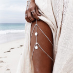 TL0005 Retro Sexy Beach Leg Bracelet Chain Body Chains Tassel Multi-layer Coin Thigh Leg Bracelet