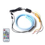 External Multicolor Ultra-thin Light Guide Strip Day Running Light Turn Signal