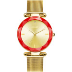 Elegant Temperament Simple Quartz Ladies Metal Mesh Strap Watch