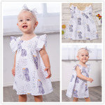 Toddler Infant Baby Girls Dress Stars Elephant Print Dresses