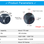 Cross-Border New MD21 Fan Infrared Night Vision Digital Video Camera Small Photography Sports Camera DV Computer Camera Report