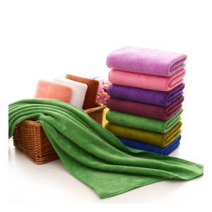 Plain absorbent microfiber towel