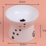 Cat Water Bowl With Scale Ceramic