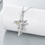  Hummingbird Cross Necklace Gifts for Women Sterling Silver