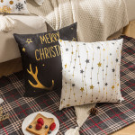 Christmas Pillow Cover Nordic Gilding Letters