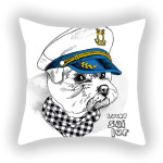 Blue Series Pet Dog Sofa Balcony Car Print Pillow Cover