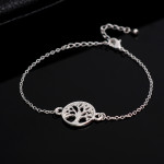 Geometric Round Hollow Tree Of Life Bracelet