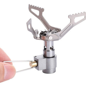 Portable Mini Camping Titanium Stove Outdoor Gas Stove Survival Furnace Stove Pocket Picnic Cooking Gas Burner