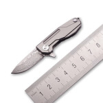 Mini Damascus Steel Folding Knife