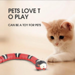 Smart Sensing Snake Cat Toys Electric Interactive Toys For Cats USB Charging Cat Accessories For Pet Dogs Game Play Toy