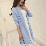 New Solid Color Mid-length Knitted Sweater Women's Cardigan Scarf Shawl Jacket