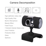 Webcam Full HD 1080P Web Camera Auto Focus 2 Million Pixel Built-in Microphone