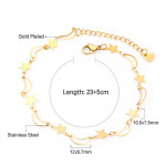 Stainless Steel Anklet Chain Foot Ornaments Female Casual Retro Travel Beach Anklet