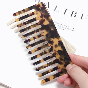 Anti-Static Headwear Marbled Leopard Print Hairdressing Comb