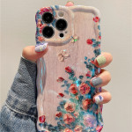 Silicone Drop-resistant Oil Painting Flower Phone Case