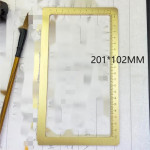 Brass Calligraphy Weight Brush And Paper Scale