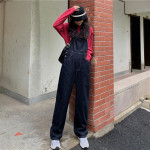 Fashion Denim Overalls Women's Retro Wide Leg Pants