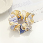 Pleated Color Tie Dye Large Intestine Ring Japanese And Korean Temperament Girl Head Rope Hair Accessories