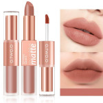 Lip Glaze Nude Milky Coffee Amber Pumpkin Cinnamon Milk Tea Double-headed Lipstick