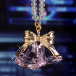 Crystal Double Bell Pendant Car Ornament