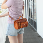 Head Layer Tree Cream Vegetable Tanned Cow Leather Messenger Bag