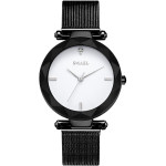 Elegant Temperament Simple Quartz Ladies Metal Mesh Strap Watch