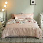 Household Solid Color Tencel Bed Four-piece Set