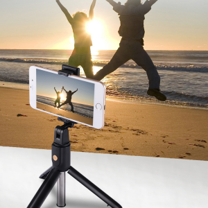 Compatible with Apple, Bluetooth version of stainless steel tripod