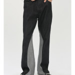 Men's spliced leg length flared jeans