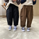 New Korean Children's Side Pocket Casual Trousers