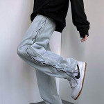 Hiphop High Street American Jeans Design Niche Wide Leg Pants For Men