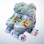 Children's Double-row Four-wheel Roller Skate Protective Gear Set