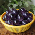 Natural Brazilian Amethyst Ball Ornaments Original Stone Hand Sanding