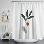 Waterproof And Mildew Proof Shower Digital Perforation-free Printed Bathroom Curtain