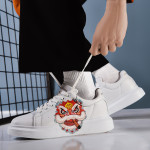 Lion dance head pattern unisex shoes